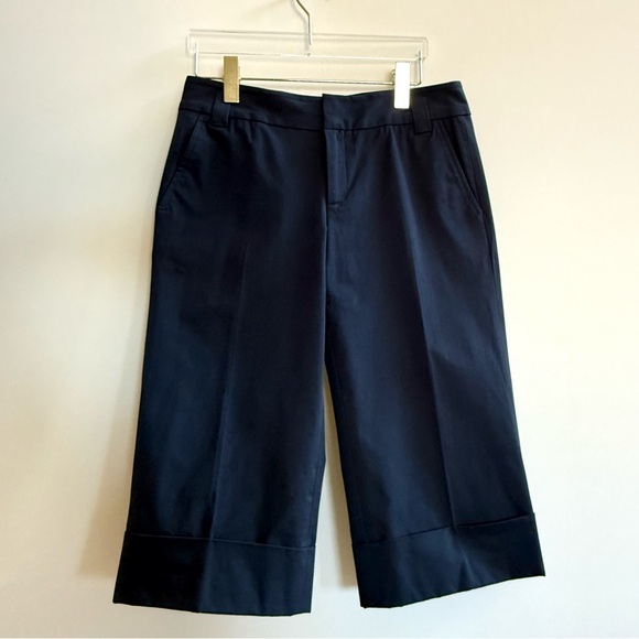 Banana Republic Navy Cuffed Culottes | Martin Fit Stretch | Size 4 | NWOT - Picture 2 of 5